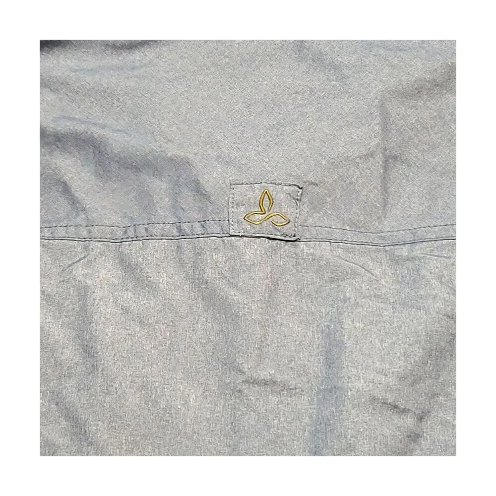 Prana Solid Blue Long Sleeve Button Down Shirt M